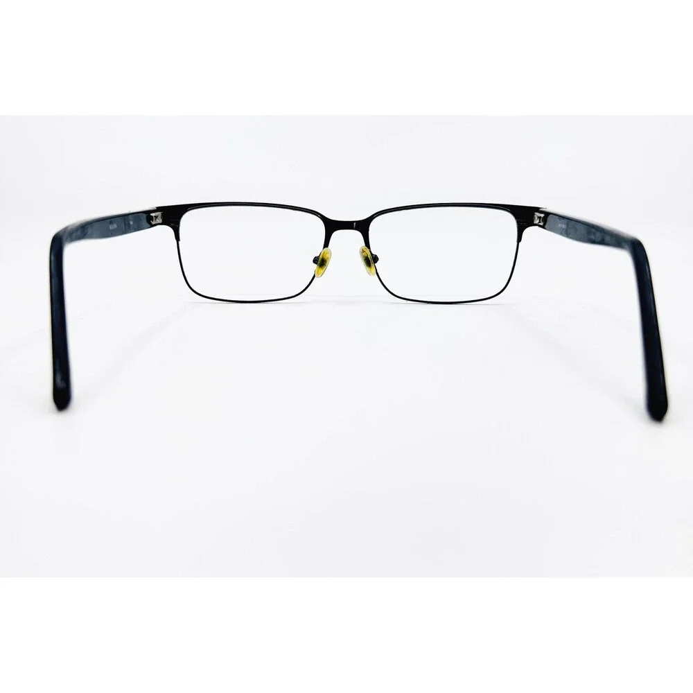 Bulova Eyeglasses Mens Black Rectangular Metal Frames 59-17-150
